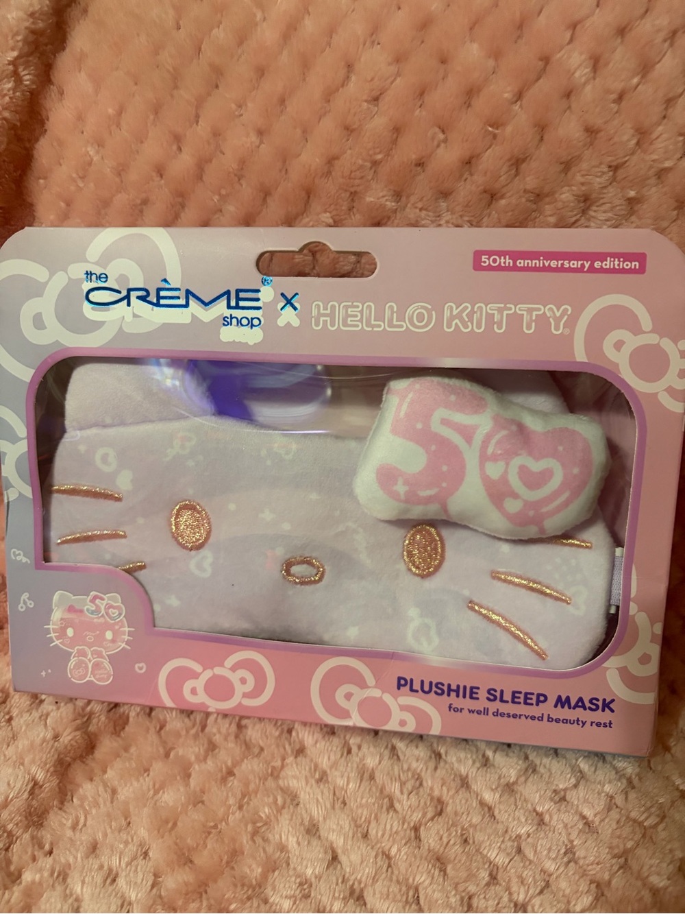 NWT The Creme Shop X Hello Kitty 50th Anniversary Edition Plushie Sleep Mask